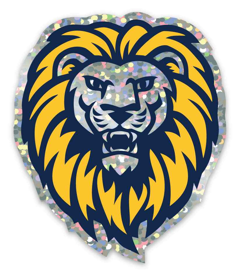 Glitter Lion Sticker