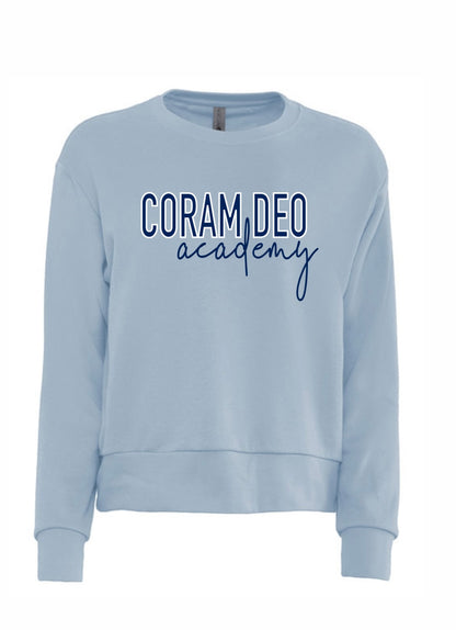 Light Blue Women's Cropped Sweatshirt