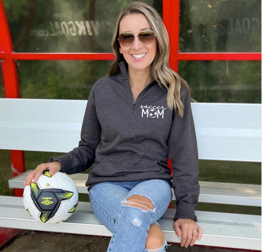 Soccer Mom 1/4 zip Sweatshirt