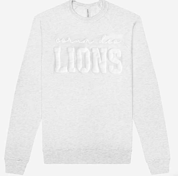 Grey Lions Sweatshirt with Puff Lettering