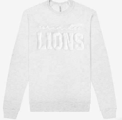 Grey Lions Sweatshirt with Puff Lettering