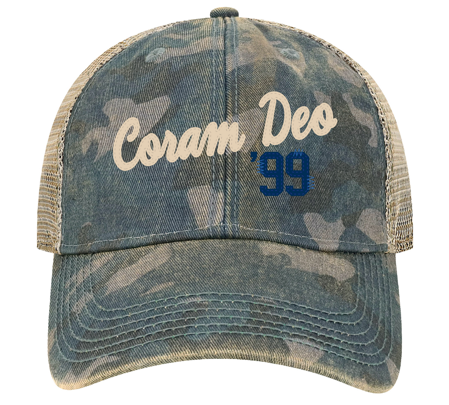 Coram Deo '99 Old Favorite Hat Blue & Camo