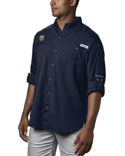 Men's Columbia Tamiami Long Sleeve Shirt (Navy or Grey)